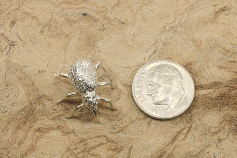 Cotton Boll Weevel Tie Tack or Pin made in solid 925 Sterling Silver