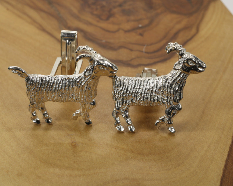 G.O.A.T. Cuff Links made in Sterling Silver: Greatest of all time Gift