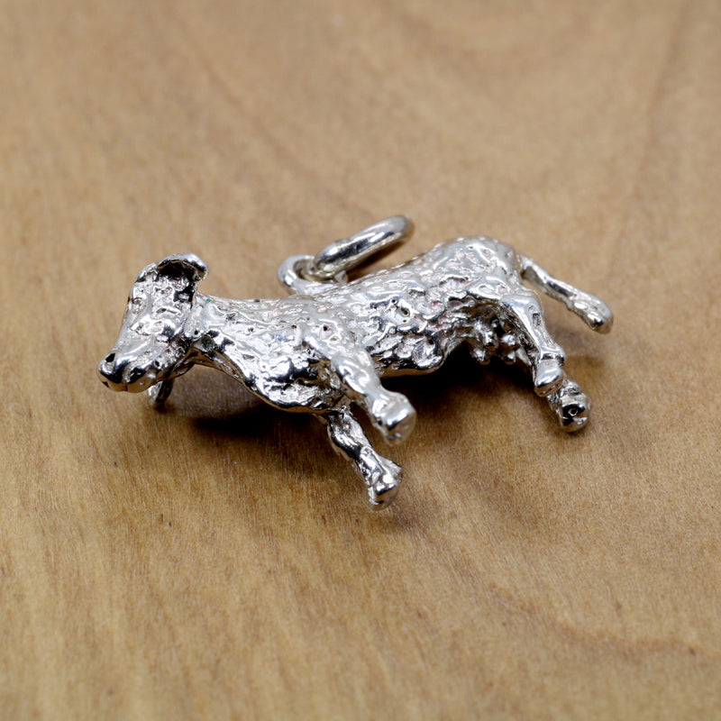 Hereford or Charolais Cow Necklace or Charm in Solid 925 Sterling Silver