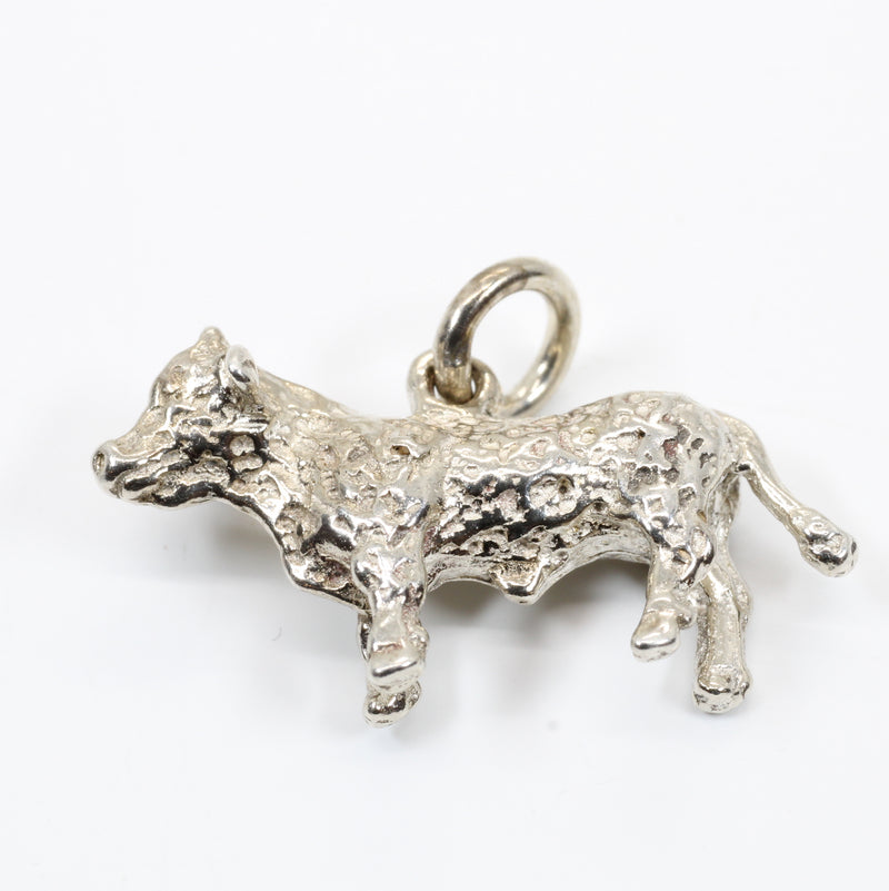 Prize Show Hereford or Charolais Steer Necklace or Charm in Silver