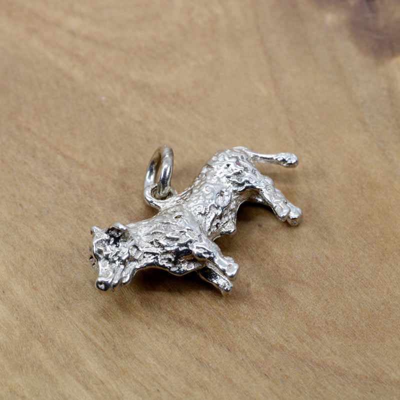 Prize Show Hereford or Charolais Steer Necklace or Charm in Silver