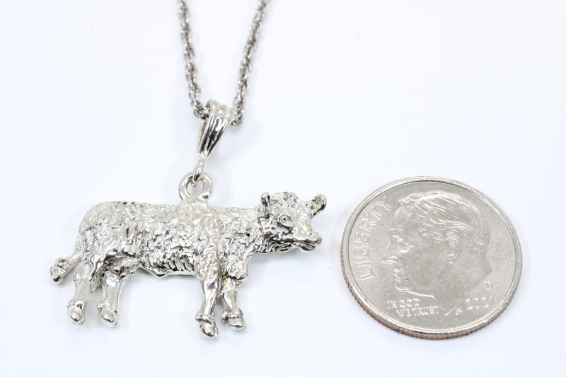 Large Show Hereford or Charolais Cow Necklace for Him or Her