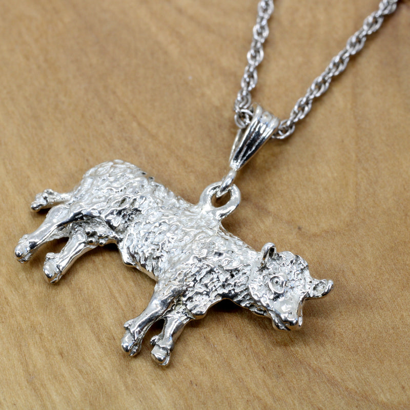 Large Show Hereford or Charolais Cow Necklace for Him or Her