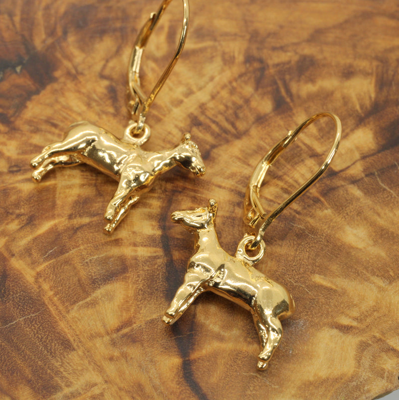 14kt gold Vermeil Show Lamb Earrings for Livestock show 4-H participant