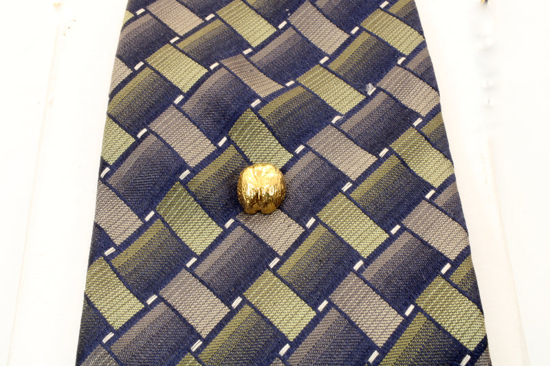 Gold Coco De mer Seed Tie Tack or Pin for Lapel or Hat