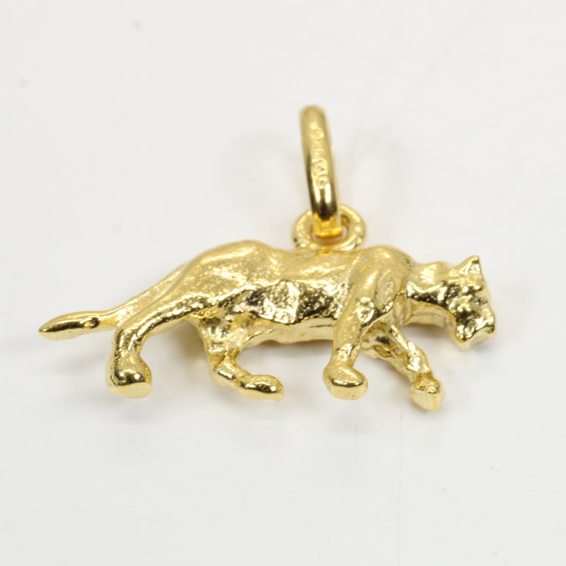 Gold Cougar Necklace for him or her made in gold vermeil
