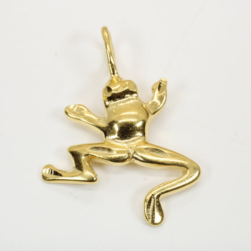 Gold Frog Necklace for him or her made in gold vermeil