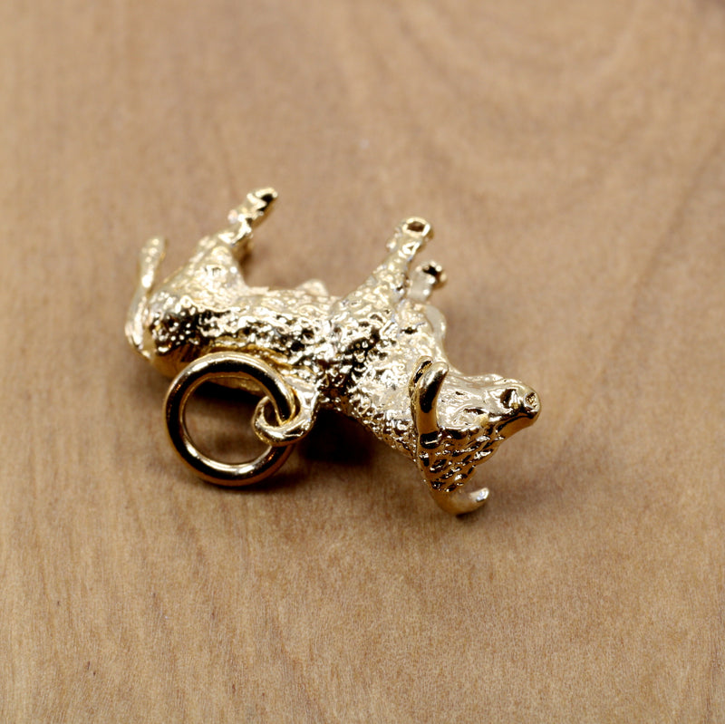 Prize Hereford or Charolais Bull Charm in 14kt Gold Vermeil