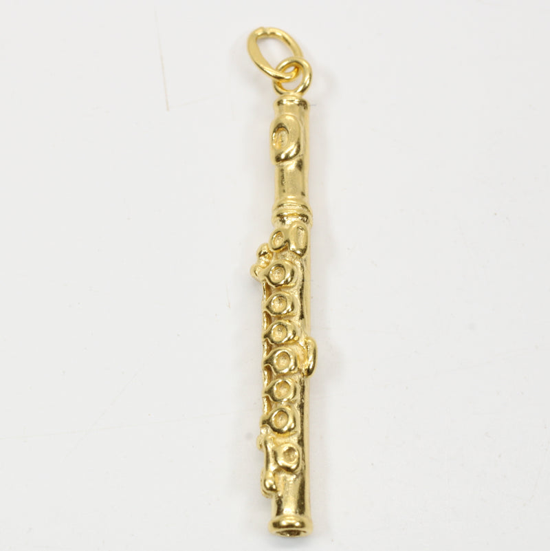 Gold Piccolo Necklace for him or her made in 14kt gold vermeil