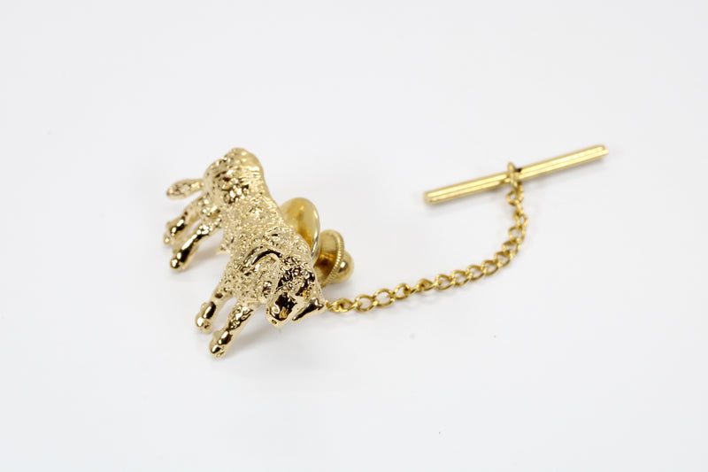 Show Hereford Bull Tie Tack or Pin in 14kt Gold Vermeil for Him