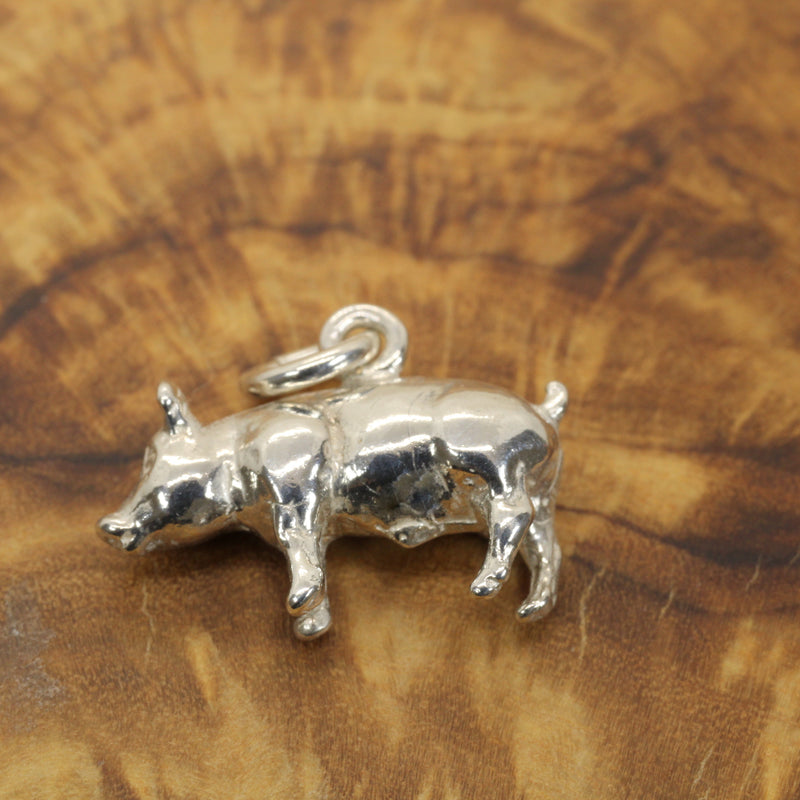 Show Pig Charm made in 925 Sterling Silver