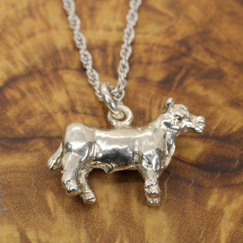 Show Steer Necklace made in 925 Sterling Silver