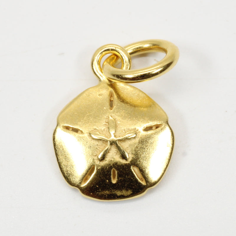 Tiny Gold Sand Dollar Necklace or charm for her made in 14kt gold vermeil (Copy)