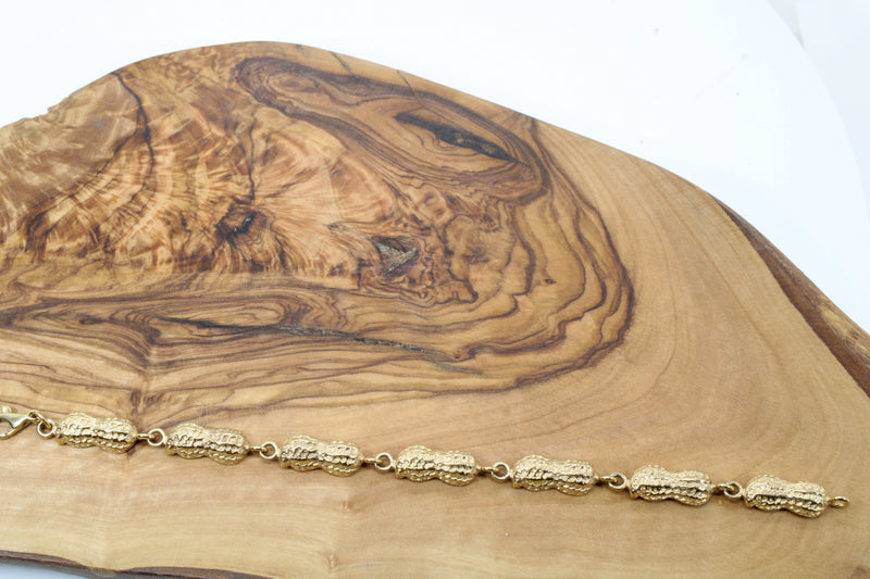 Peanut Bracelet made in 14kt Solid Gold Medium Peanut Bracelet