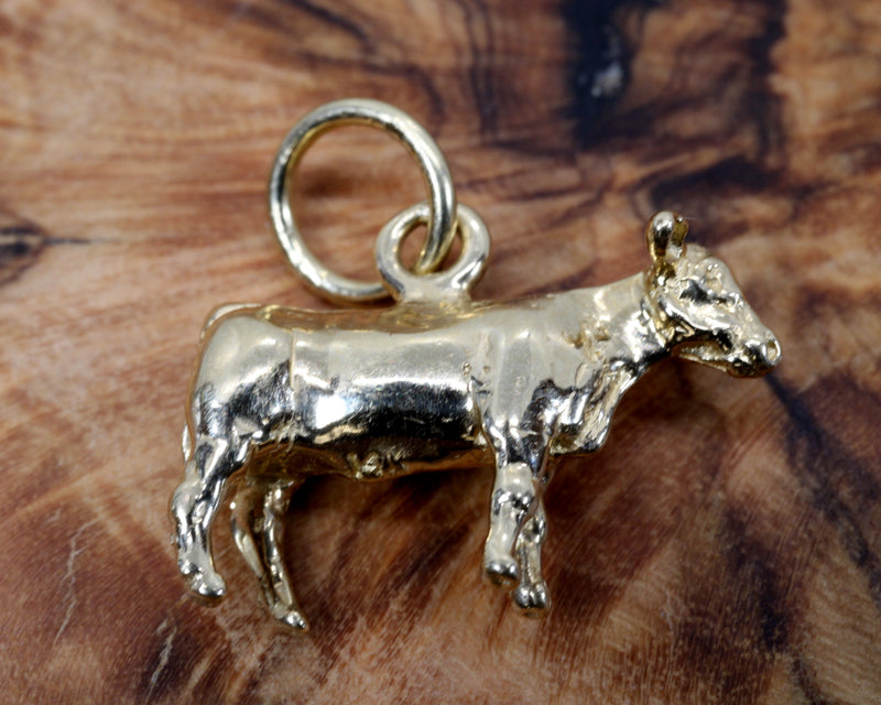 Show Heifer charm gift for her with a 14kt Solid Gold Heifer for Rancher