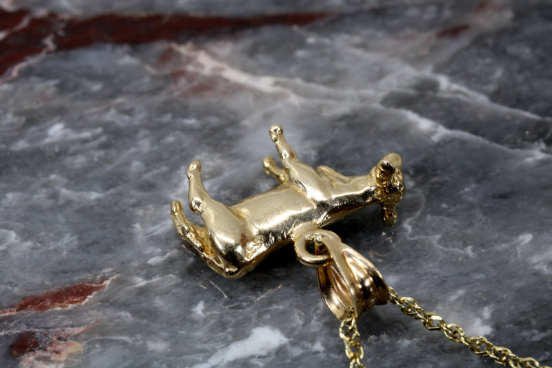 Show Heifer Necklace for her with a 14kt Solid Gold Heifer