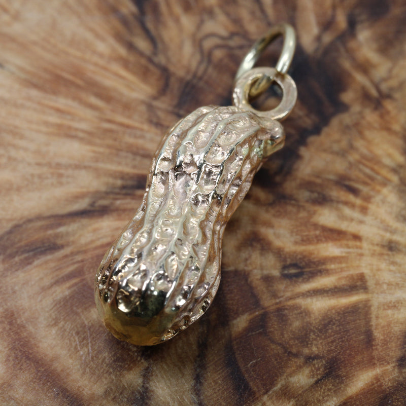 Gold Peanut Charm in Real 14kt Gold and in Medium Size