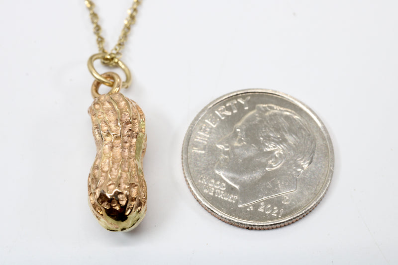 Gold Peanut Necklace in Perfect Medium size for your little peanut