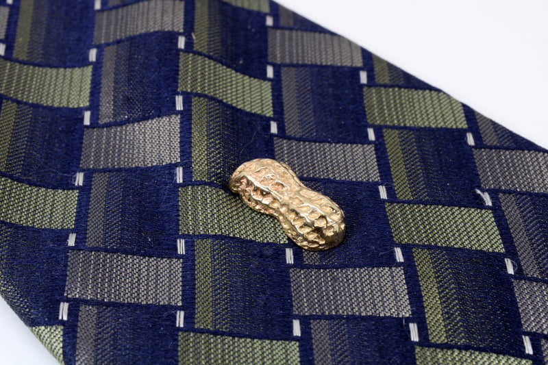 Real 14kt Gold Peanut Tie Tack Tie Tack for Him