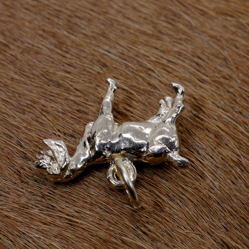 Gold Nubian Dairy Goat Charm with solid 14kt Gold 3D Goat