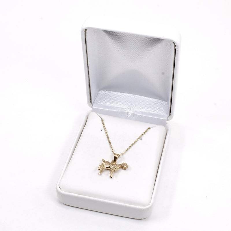 Gold Nubian Dairy Goat Necklace with solid 14kt gold 3D Goat