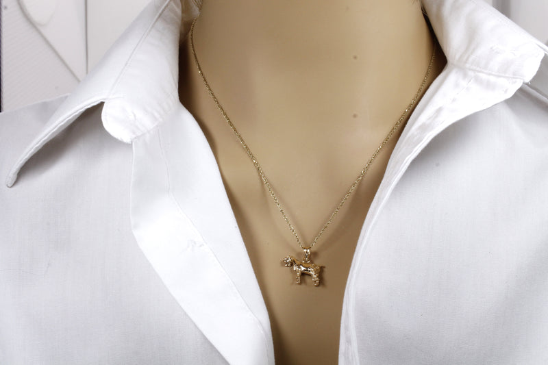 Gold Nubian Dairy Goat Necklace with solid 14kt gold 3D Goat