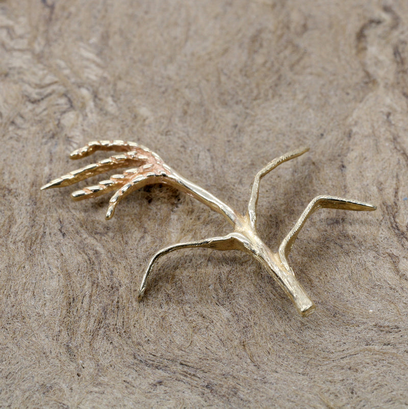 14kt Gold Rice Stalk Tie Tack for Him or Brooch Pin For Her