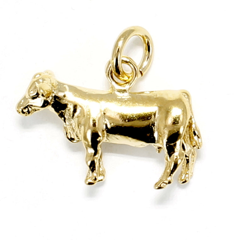 14kt Gold Vermeil Cow Charm | AgriJewelry
