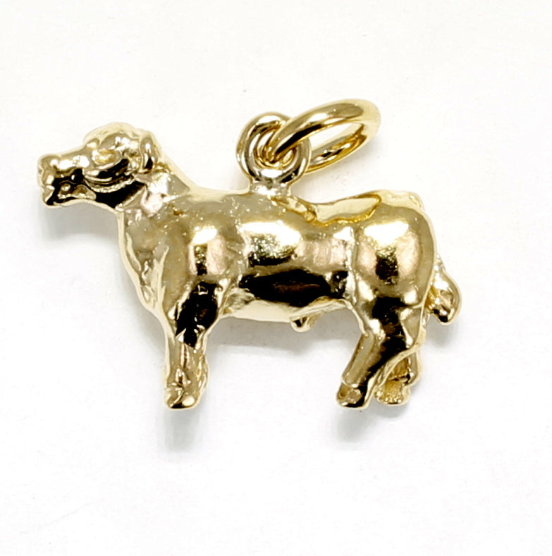 14kt Gold Vermeil Cow Charm | AgriJewelry