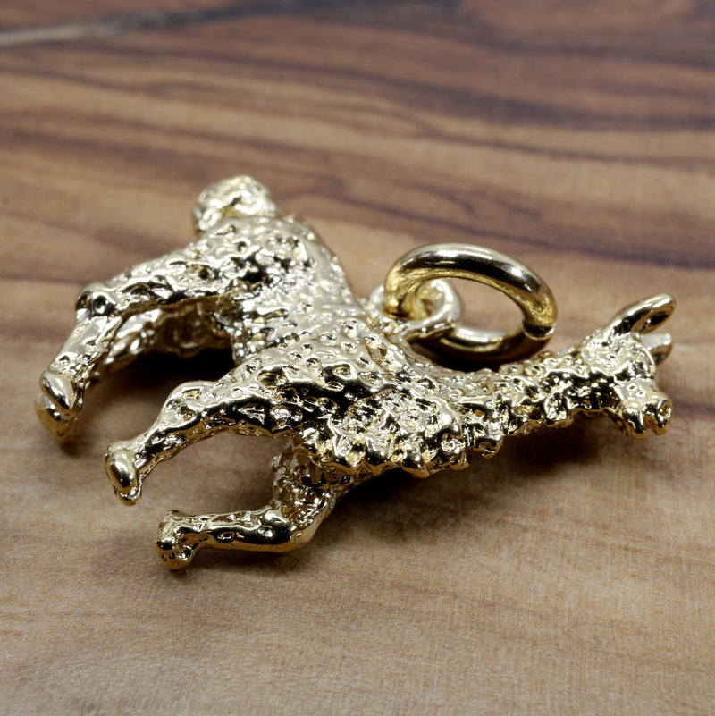 Larger Gold Alpaca Charm for her bracelet with 14kt Gold Vermeil Alpaca