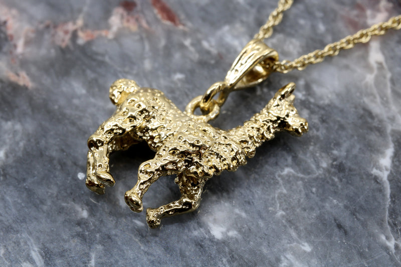 Larger Gold Llama Necklace for her with 14kt Gold Vermeil Llama