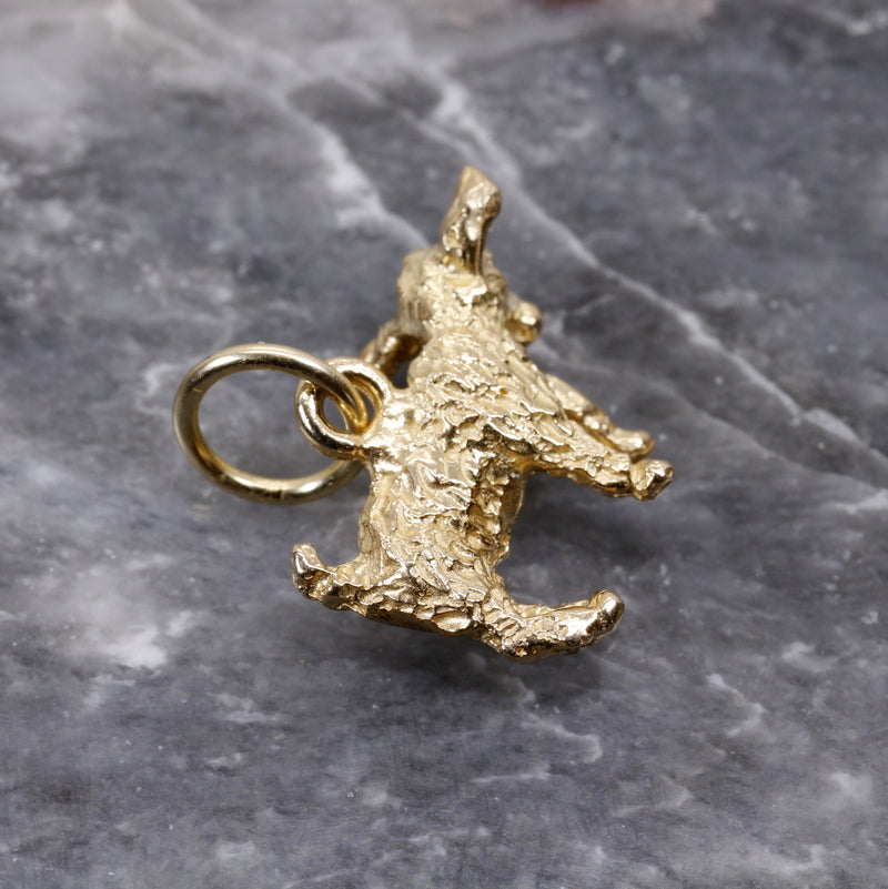 Small Gold Pygmy Goat Charm in four Styles with a Solid 14kt Gold Goat
