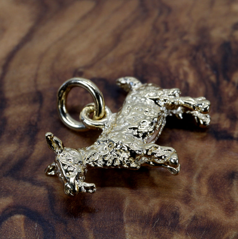 Small Gold Pygmy Goat Charm in four Styles with a 14kt Gold Vermeil Goat