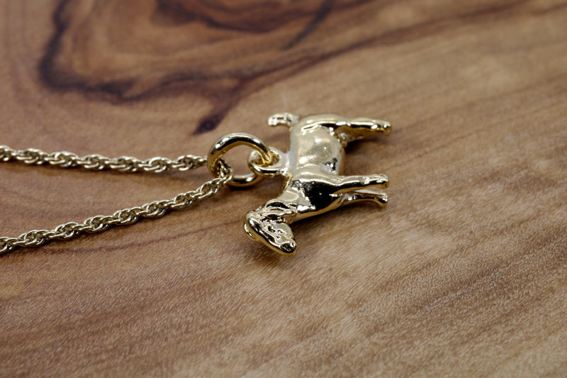 Gold Boer Goat Without Horns Necklace made in 14kt Gold Vermeil