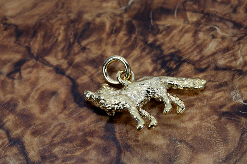 Gold Fox Charm with 14kt gold vermeil 3D Fox for her bracelet