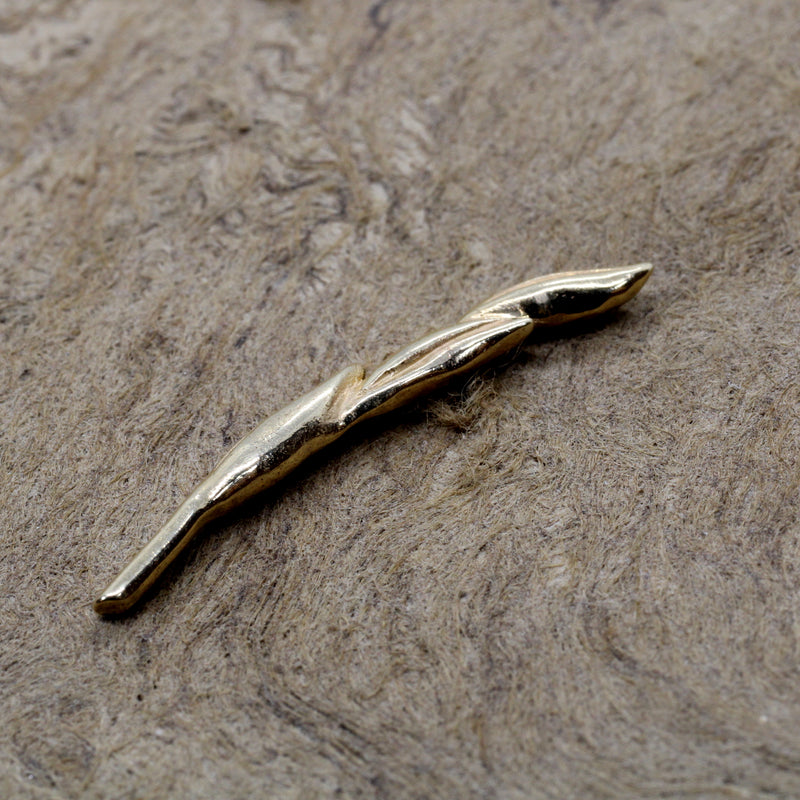 Rice Lapel Pin / Rice Tie Tack Gift for Him made in Solid 14kt Gold