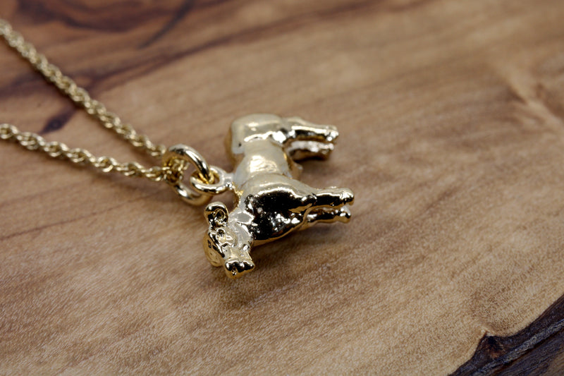 Gold Show Steer Necklace for Her made in 14kt Gold Vermeil