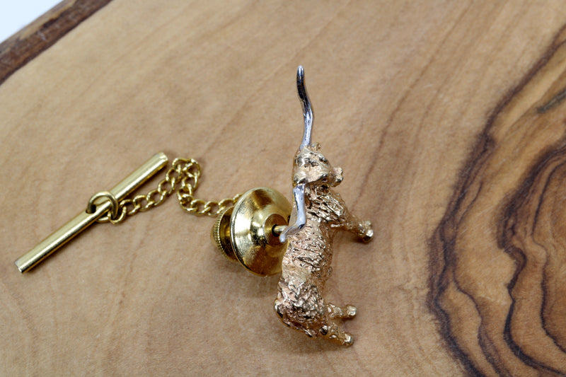 Texas Longhorn Tie Tack for him with a 14kt Solid Gold 2-D Longhorn