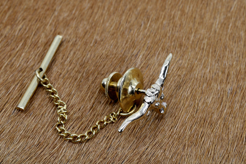 Gold Texas Longhorn Head Tie Tack for him or pin for her