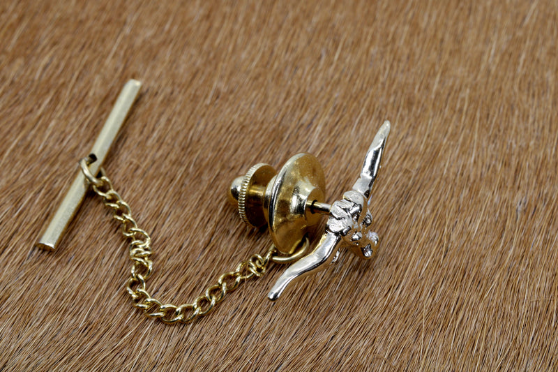 Gold Texas Longhorn Head Tie Tack for him or pin for her