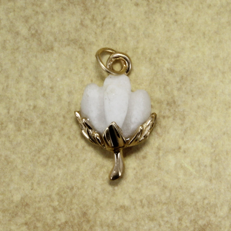 Agrijewelry has coton boll jewelry for the cotton farmer's wife