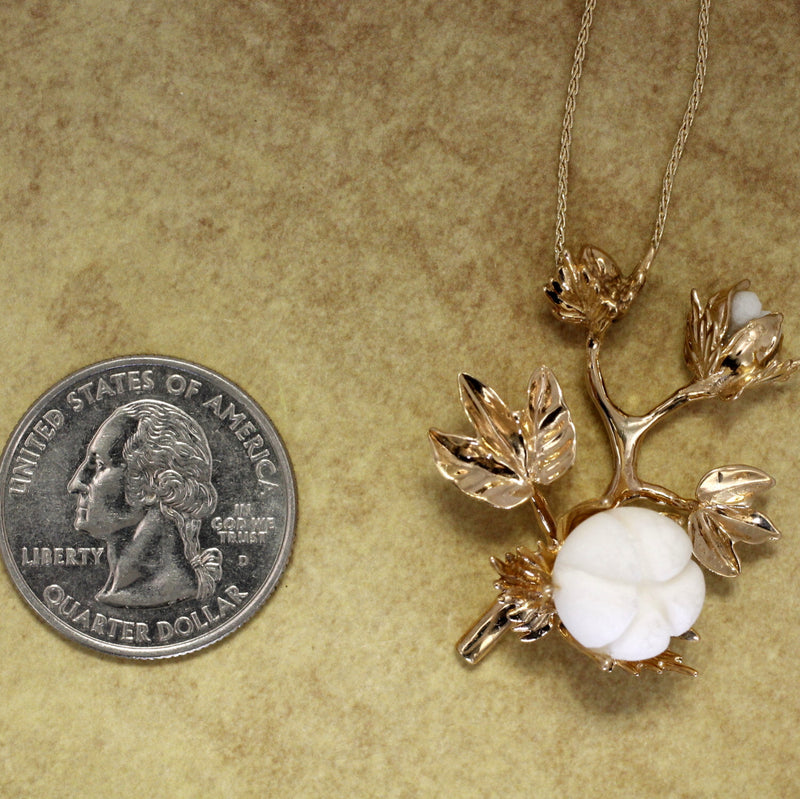 Agrijewelry has coton boll jewelry for the cotton farmer's wife