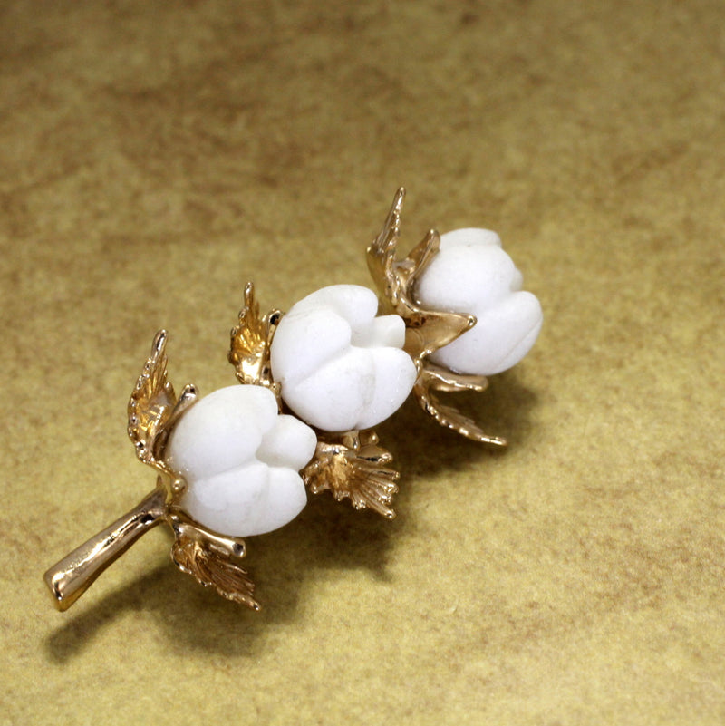 Agrijewelry has coton boll jewelry for the cotton farmer's wife