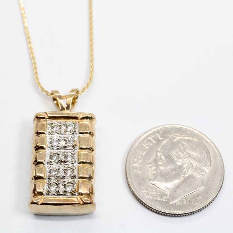 Set of Diamond Cotton Bale Necklace and Earrings