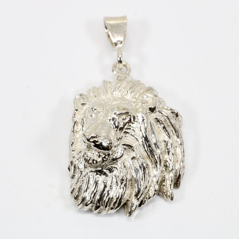 Extra-Large Lion Head Necklace in 925 sterling silver for him or her