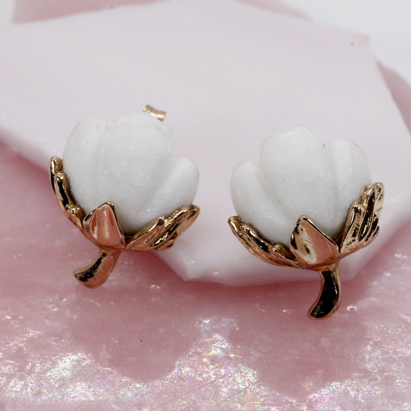 Agrijewelry has coton boll jewelry for the cotton farmer's wife