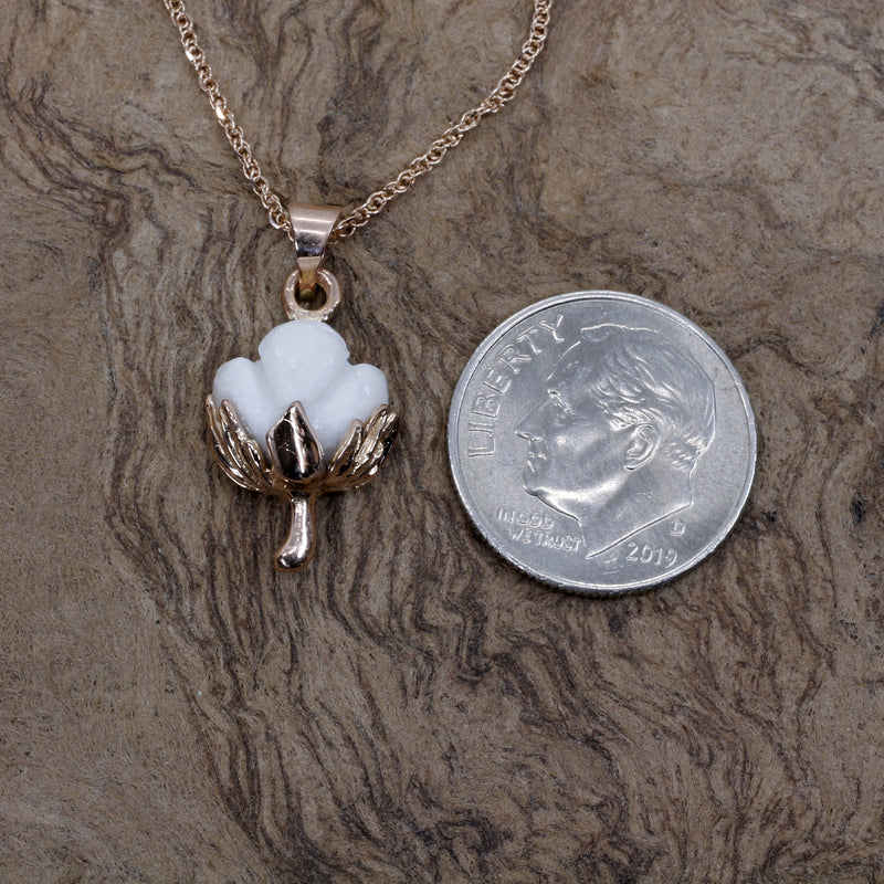 Agrijewelry has coton boll jewelry for the cotton farmer's wife