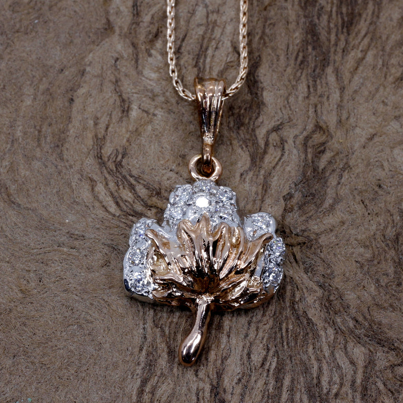 Agrijewelry has coton boll jewelry for the cotton farmer's wife