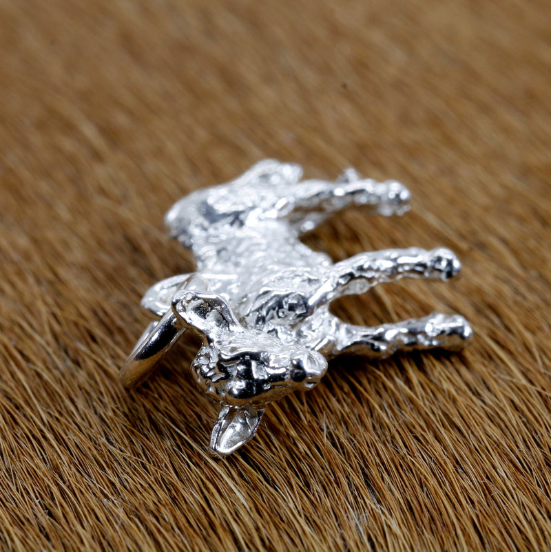 Silver Calf Charm made in solid 925 Sterling Silver