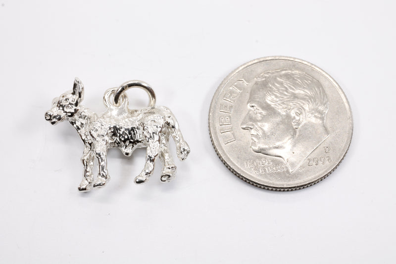 Silver Calf Charm made in solid 925 Sterling Silver